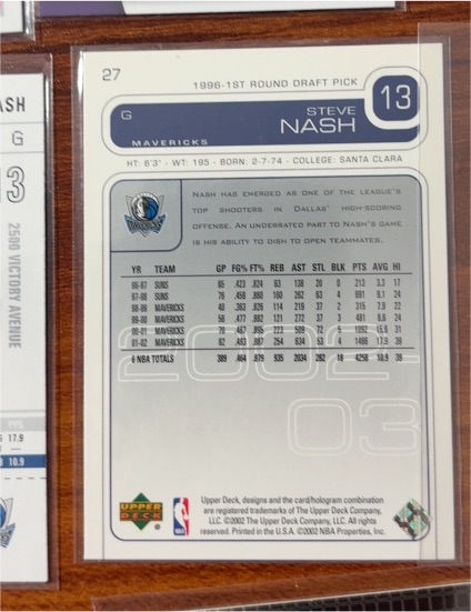 2000 Upper Deck Victory #27 Steve Nash — front