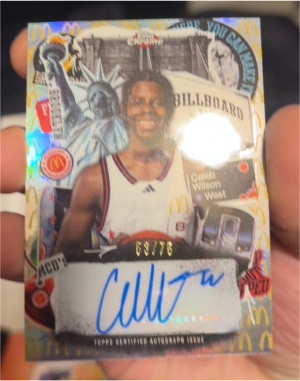2025 Topps Chrome McDonald's All American Billboard Ink #BI-CW Caleb Wilson — front