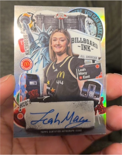 2025 Topps Chrome McDonald's All American #BI-LM Leah Macy Billboard Ink Auto — front