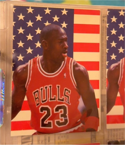 1992 SkyBox USA #NNO Michael Jordan Dream Team U.S.A. American Flag Chicago Bulls — front