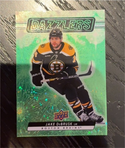 2023-24 Upper Deck Series 1 Dazzlers #DZ-1 Jake DeBrusk — front