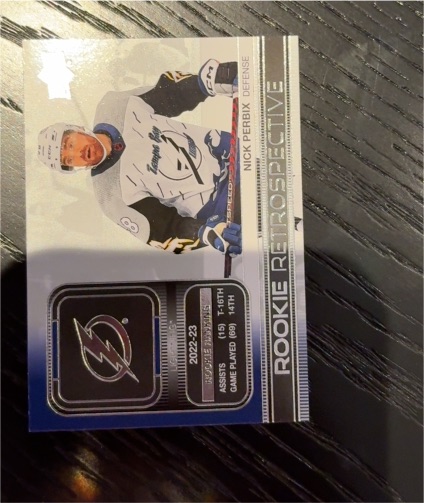 2023-24 Upper Deck Series 1 #RR-15 Nick Perbix Rookie Retrospective — front