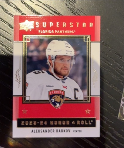 2023-24 Upper Deck Series 1 Honor Roll #HR-9 Aleksander Barkov — front