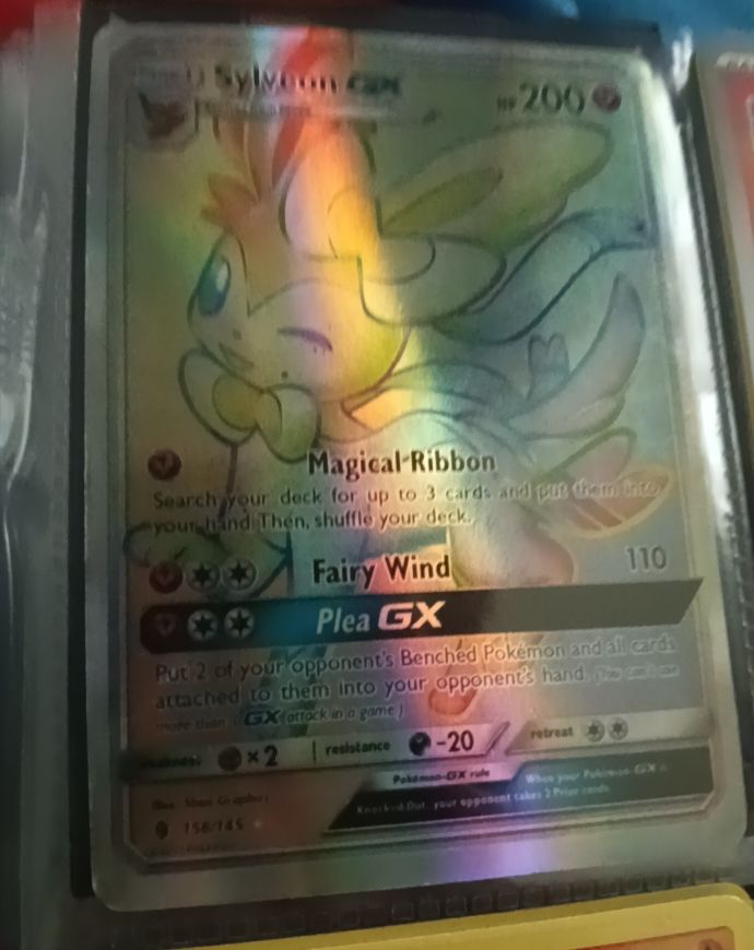 2017 Pokémon SM Guardians Rising #158/145 Sylveon GX — front
