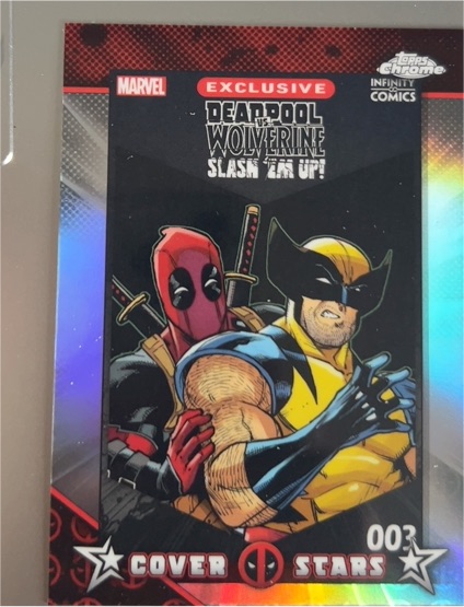 2025 Topps Chrome Deadpool vs Wolverine #003 Cover Stars Slash Em Up — front