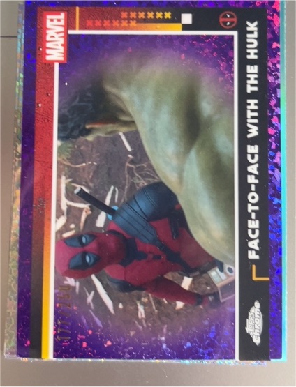 2025 Topps Chrome #60 Deadpool Face-to-Face With The Hulk — front