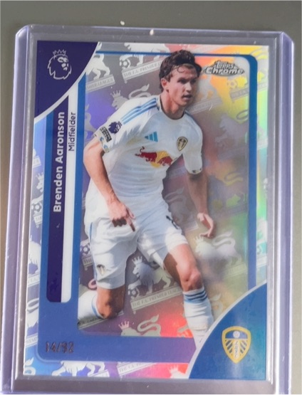 2025-26 Topps Chrome Premier League #105 Brenden Aaronson — front