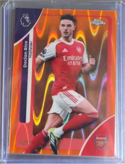 2026 Topps Chrome Premier League #14 Declan Rice — front