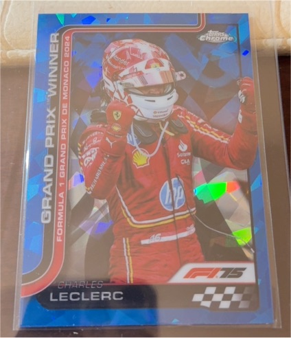 2025 Topps Chrome Sapphire F1 #100 Charles Leclerc Grand Prix Winner Monaco — front