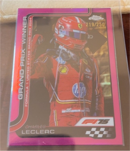 2025 Topps Chrome Formula 1 #111 Charles Leclerc Pink Refractor — front