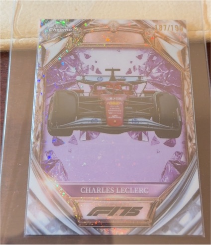 2025 Topps Chrome Formula 1 #D75-23 Charles Leclerc Diamond 75th Anniversary — front