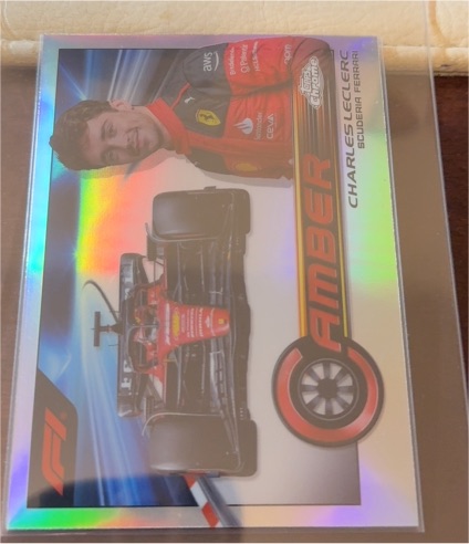 2023 Topps Chrome Formula 1 #CAM-CL Charles Leclerc Camber Scuderia Ferrari — front