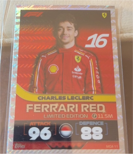 2024 Topps Turbo Attax #MGA 11 Charles Leclerc Ferrari Red Limited Edition — front