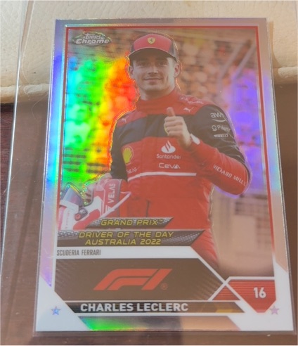 2022 Topps Chrome Formula 1 #16 Charles Leclerc Grand Prix Driver of the Day Australia — front
