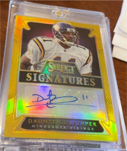 2020 Panini Select Signatures #SI-DCU Daunte Culpepper — front