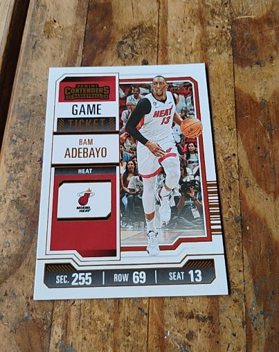 2023-24 Panini Contenders #78 Bam Adebayo Game Ticket Bronze — front
