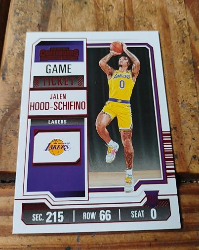 2023-24 Panini Contenders #83 Jalen Hood-Schifino Game Ticket — front