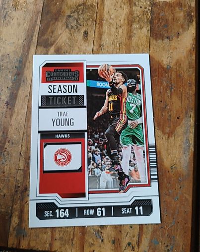 2023-24 Panini Contenders Season Ticket #92 Trae Young — front