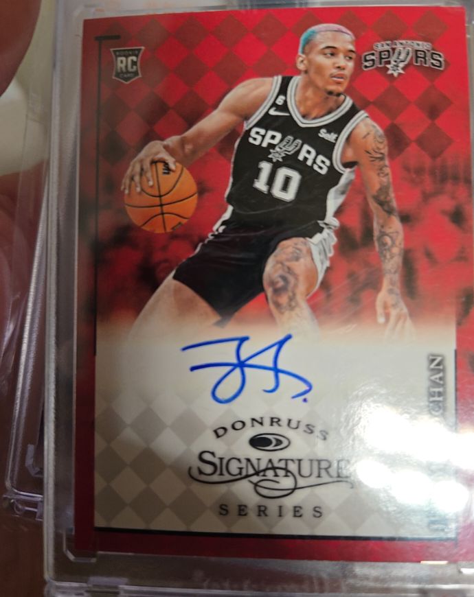 2022-23 Panini Donruss Signature Series #SS-JSO Jeremy Sochan — front