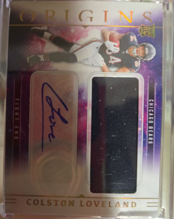 2025 Panini Origins #RJJ-CLD Colston Loveland Rookie Jumbo Jersey Autographs — front