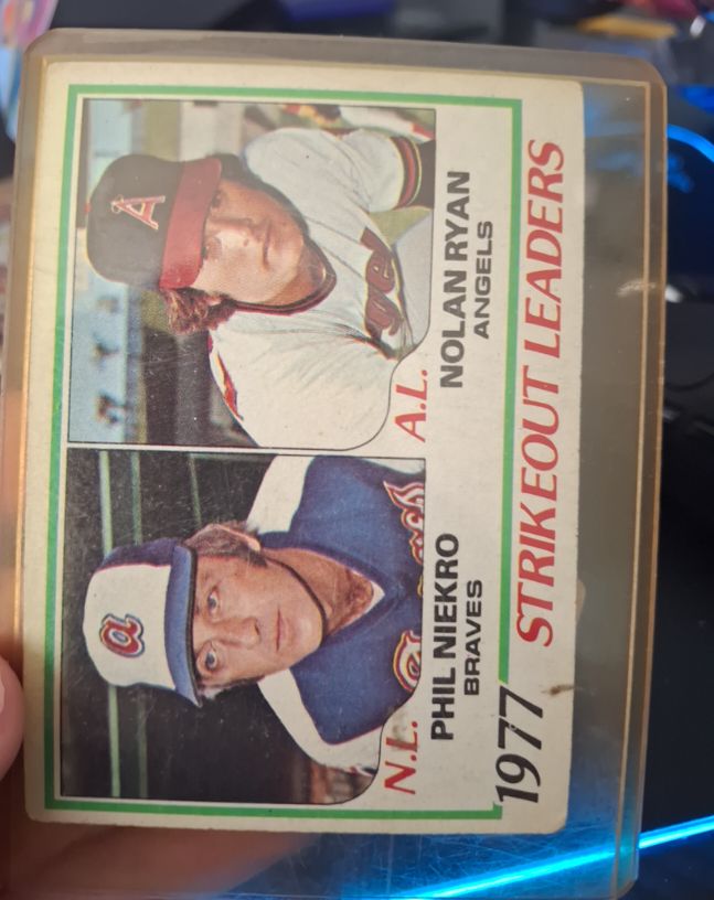 1978 Topps #206 1977 Strikeout Leaders Phil Niekro Nolan Ryan — front