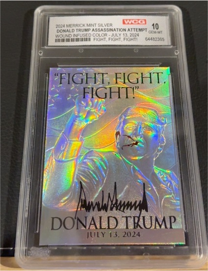 2024 Merrick Mint Silver Donald Trump Assassination Attempt #Fight Fight Fight — front