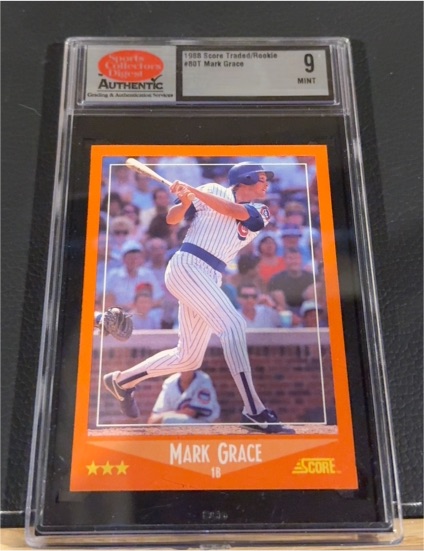 1988 Score Traded #80T Mark Grace Rookie Card — front