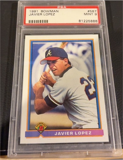 1991 Bowman #587 Javier Lopez — front