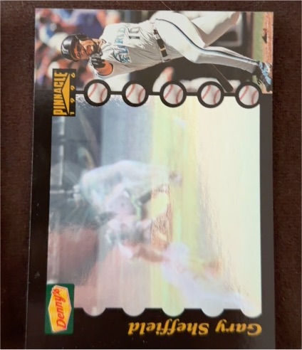 1996 Pinnacle Denny's Holograms #12 Gary Sheffield — front