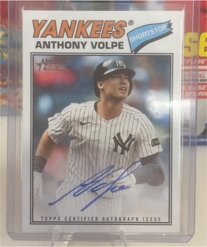 2026 Topps Heritage #ROA-AV Anthony Volpe — front