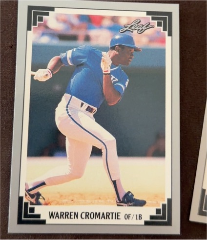 1991 Leaf #458 Warren Cromartie — front