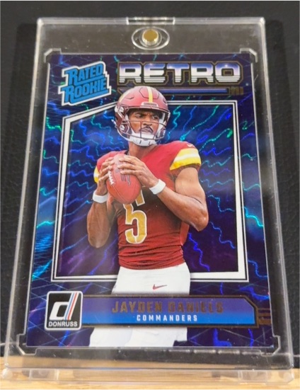 2024 Donruss Retro Rated Rookie Blue Shock #11 Jayden Daniels — front