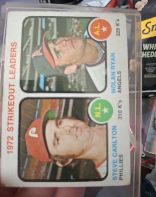 1973 Topps #67 1972 Strikeout Leaders Nolan Ryan Steve Carlton — front