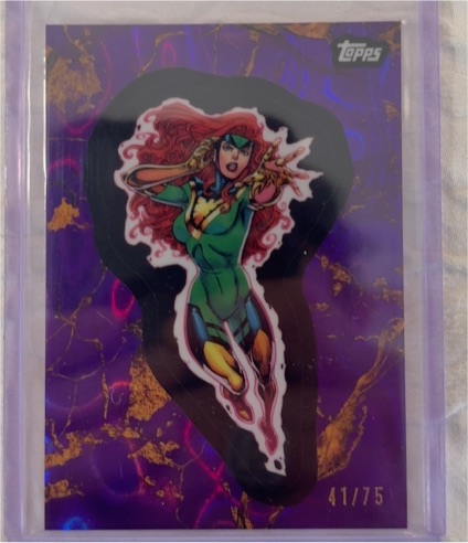 2025 Topps Marvel Comic Book Heroes 1975 Phoenix Purple & Gold Lava #41/75 — front