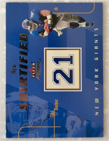 2003 Fleer Focus Shirtified #15NS Tiki Barber — front
