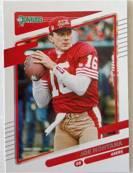 2021 Donruss #57b Joe Montana No Helmet San Francisco 49ers — front