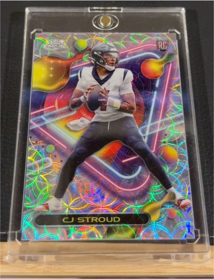 2023 Topps Composite Chrome #252 CJ Stroud Cosmic Chrome Nucleus Refractor Rookie — front