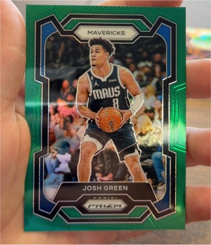 2023-24 Panini Prizm #201 Josh Green Green Prizm Dallas Mavericks — front