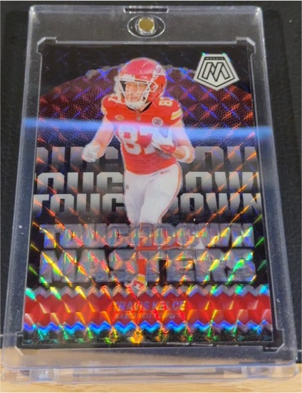 2024 Panini Mosaic #TM-TKE Travis Kelce Touchdown Masters Mosaic Prizm — front
