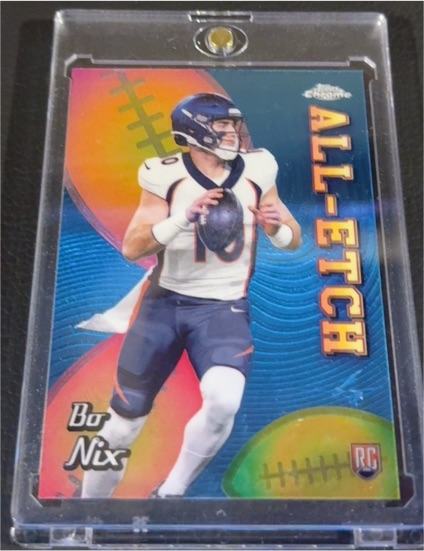 2024 Topps Chrome #CAE-BN Bo Nix All-Etch Rookie Insert — front
