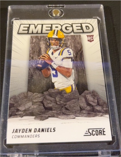 2024 Panini Score Emerged #EM-JDS Jayden Daniels — front