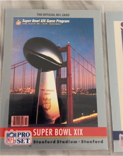 1990 Pro Set #19 Super Bowl XIX — front