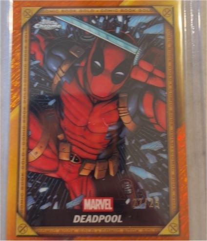 2025 Topps Chrome Deadpool Comic Book Gold Card #CB-1 Deadpool — front
