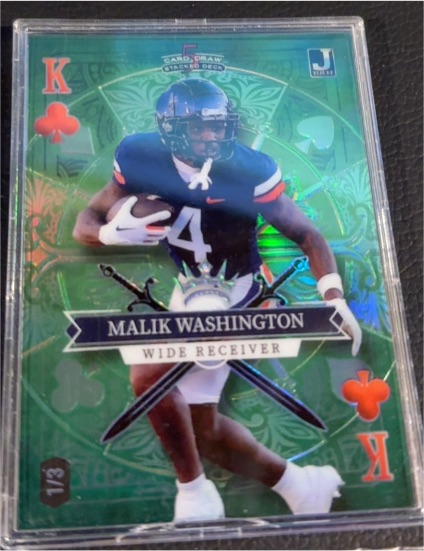2023 Wild Card 5 Card Draw Stacked Deck #SD-MW Malik Washington — front