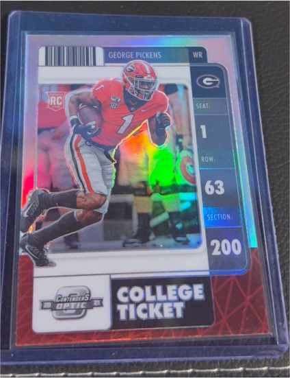 2022 Panini Chronicles Contenders Optic College Ticket #29 George Pickens Rookie — front