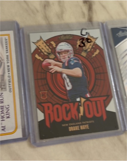 2024 Panini Absolute #RO-DME Drake Maye Rock Out — front