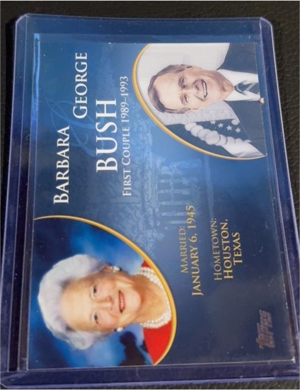2008 Topps Update First Couples #FC-39 George Bush & Barbara Bush — front