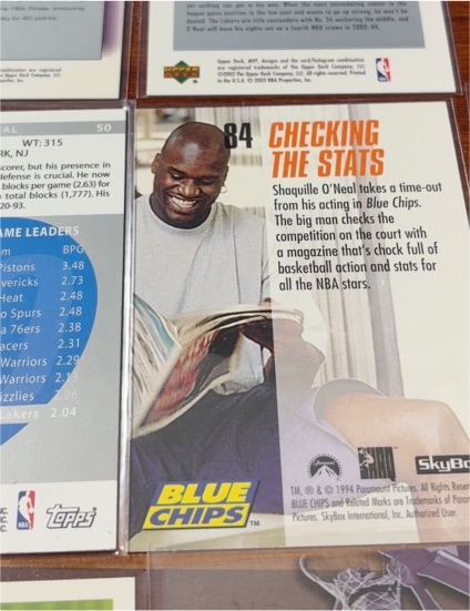 1994 SkyBox Blue Chips #84 Shaquille O'Neal — front