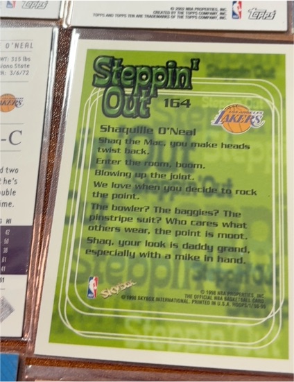 1996 Topps Steppin' Out #164 Shaquille O'Neal — front