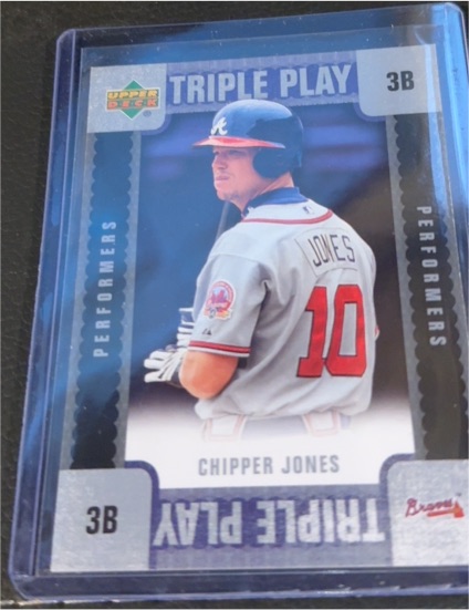2007 Upper Deck Triple Play Performers #TP-CJ Chipper Jones — front